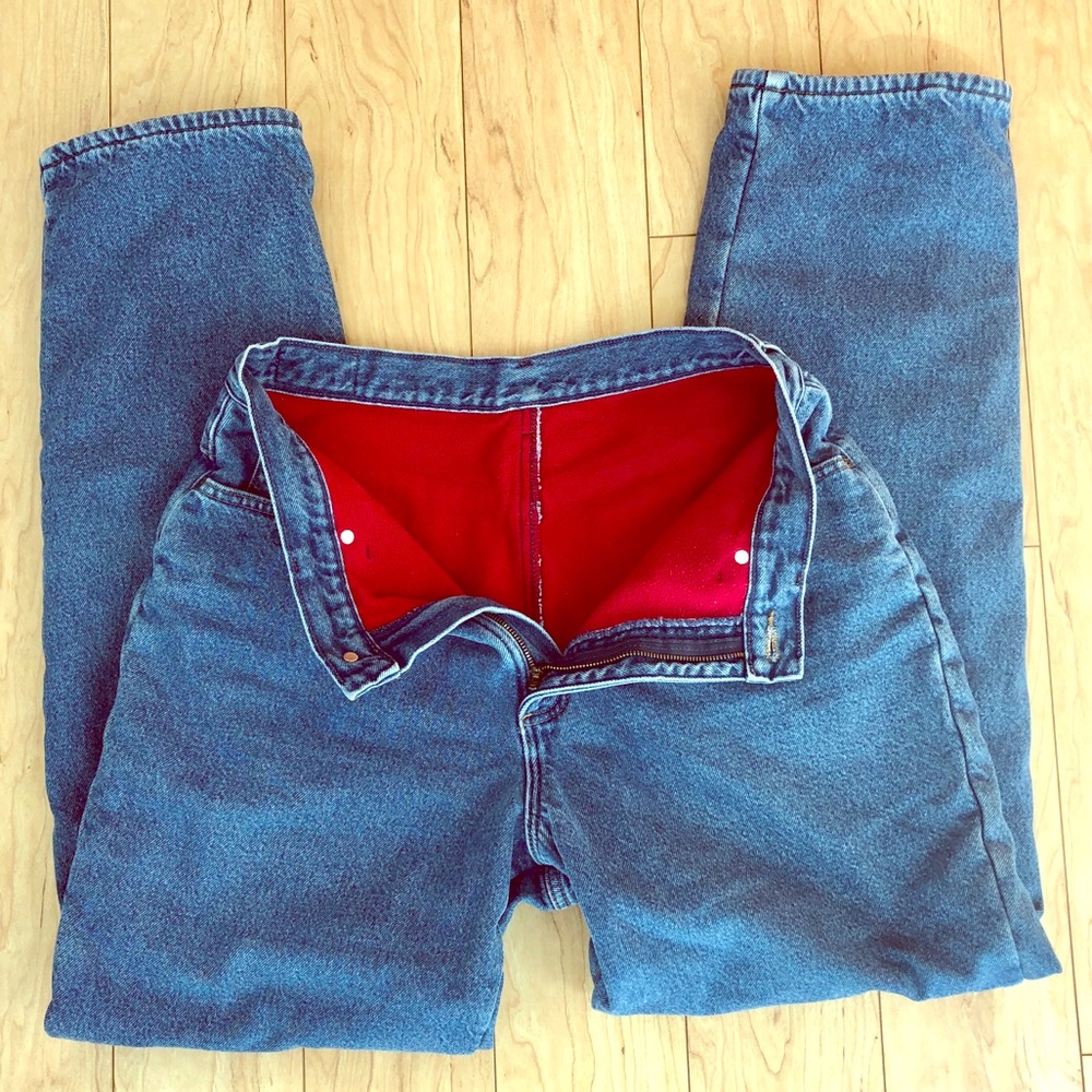Vintage Fleece Lined L.L. Bean denim jeans 12 M-T